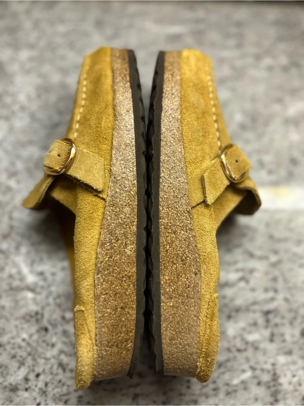 Birkenstock Buckley Suede Loafer Slip-On in Mustard Yellow women’s 9/mens 7